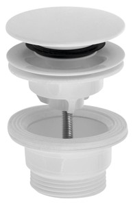BRUCKNER Click-Clack ispust za umivaonik 5/4", ABS, bijeli, 4–45 mm